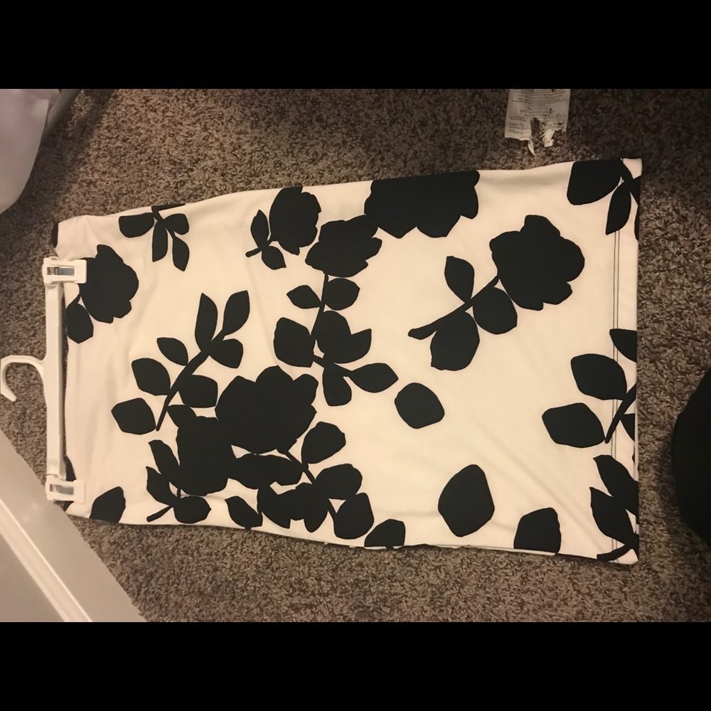 Black and white skirt.